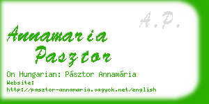 annamaria pasztor business card