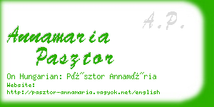 annamaria pasztor business card